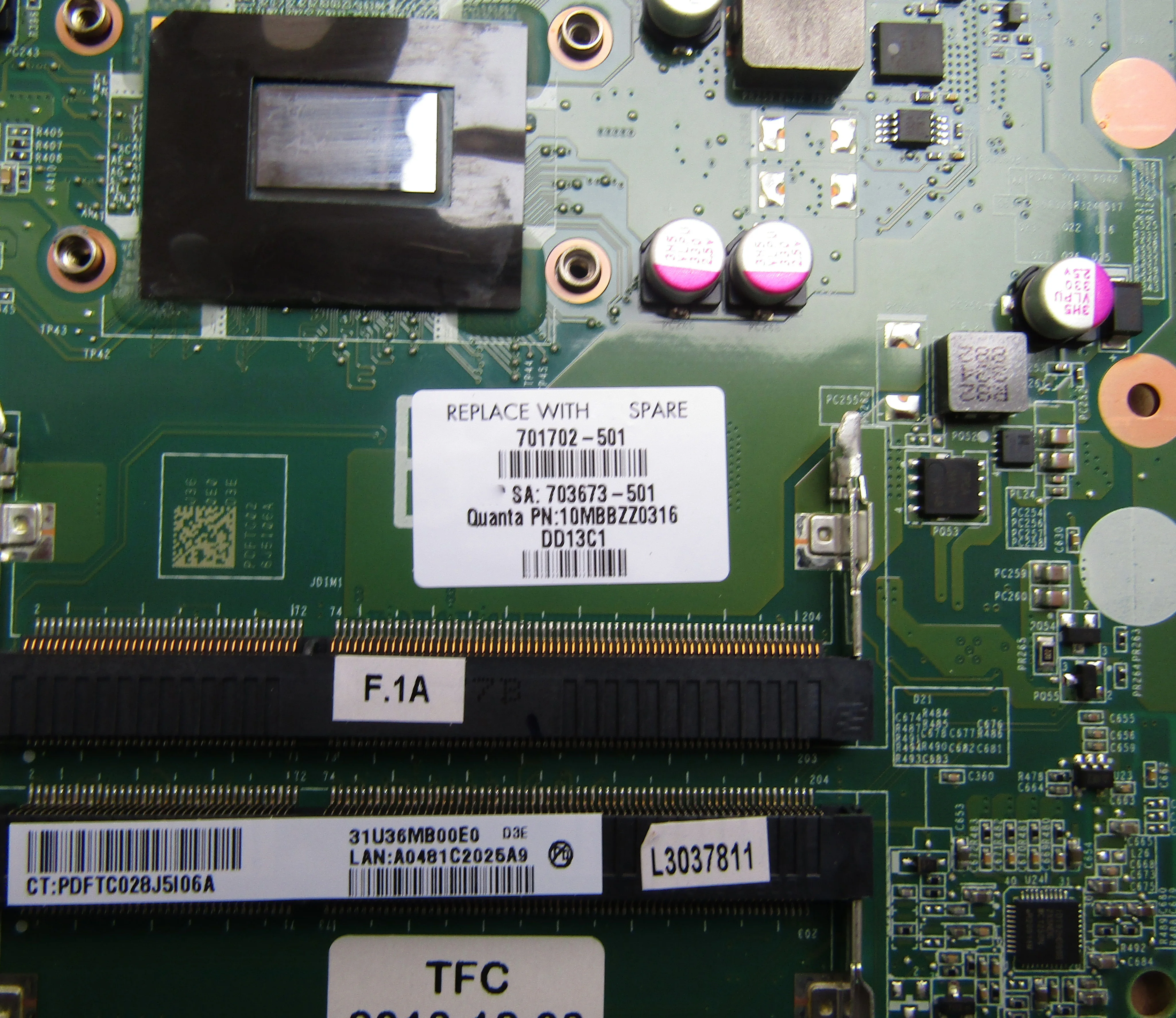 Материнская плата для ноутбука HP 15 B 15T b 701702 001 501 с процессором DA0U36MB6D0 REV:D 630/2G hm77 100%