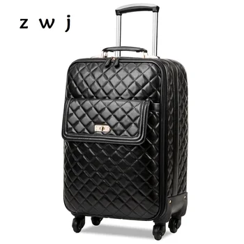 

Pu luggage suitcase women password box boarding famous brand luxury suitcase travel bags rolling luggage