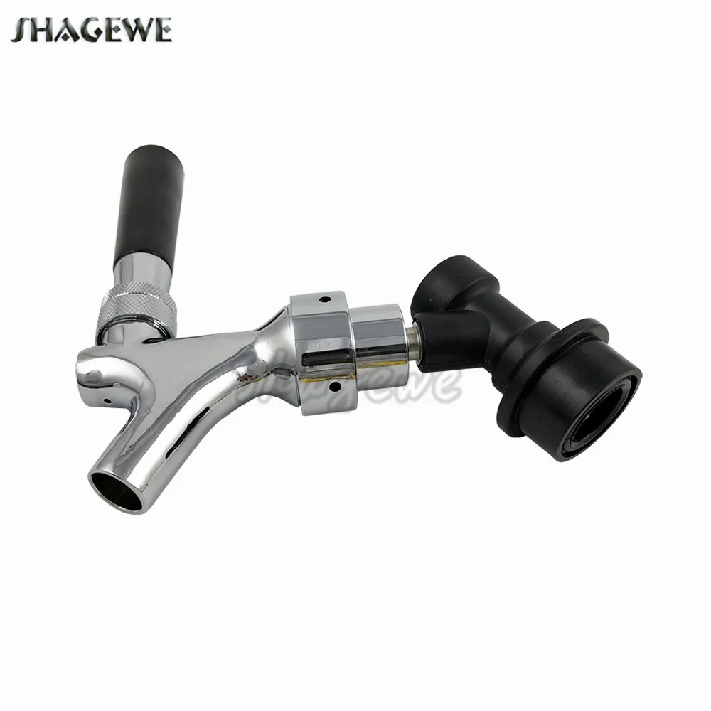 

Beer Brewing Polished Chrome Draft Beer Faucet with ball lock Liquid Disconnect Kit for Homebrew Cornelius KegTap