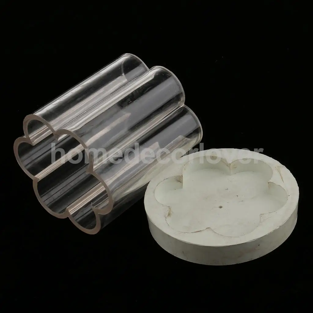 Flower Shape Plastic Candle Mould Mold Soap Mould Tool for Candle Making Craft 7x7.5cm