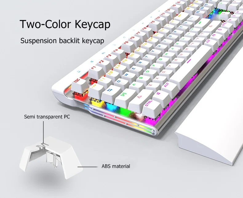 Ajazz AK500 с подсветкой USB Проводная Механическая игровая клавиатура ноутбук настольная клавиатура большая Подставка для рук мультимедийная сенсорная панель