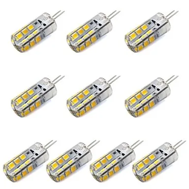 10 X HRSOD высокая яркость G4 2,5 W 24 SMD 2835 260 LM теплый белый/холодный белый T декоративные кукурузные лампы DC 12 V