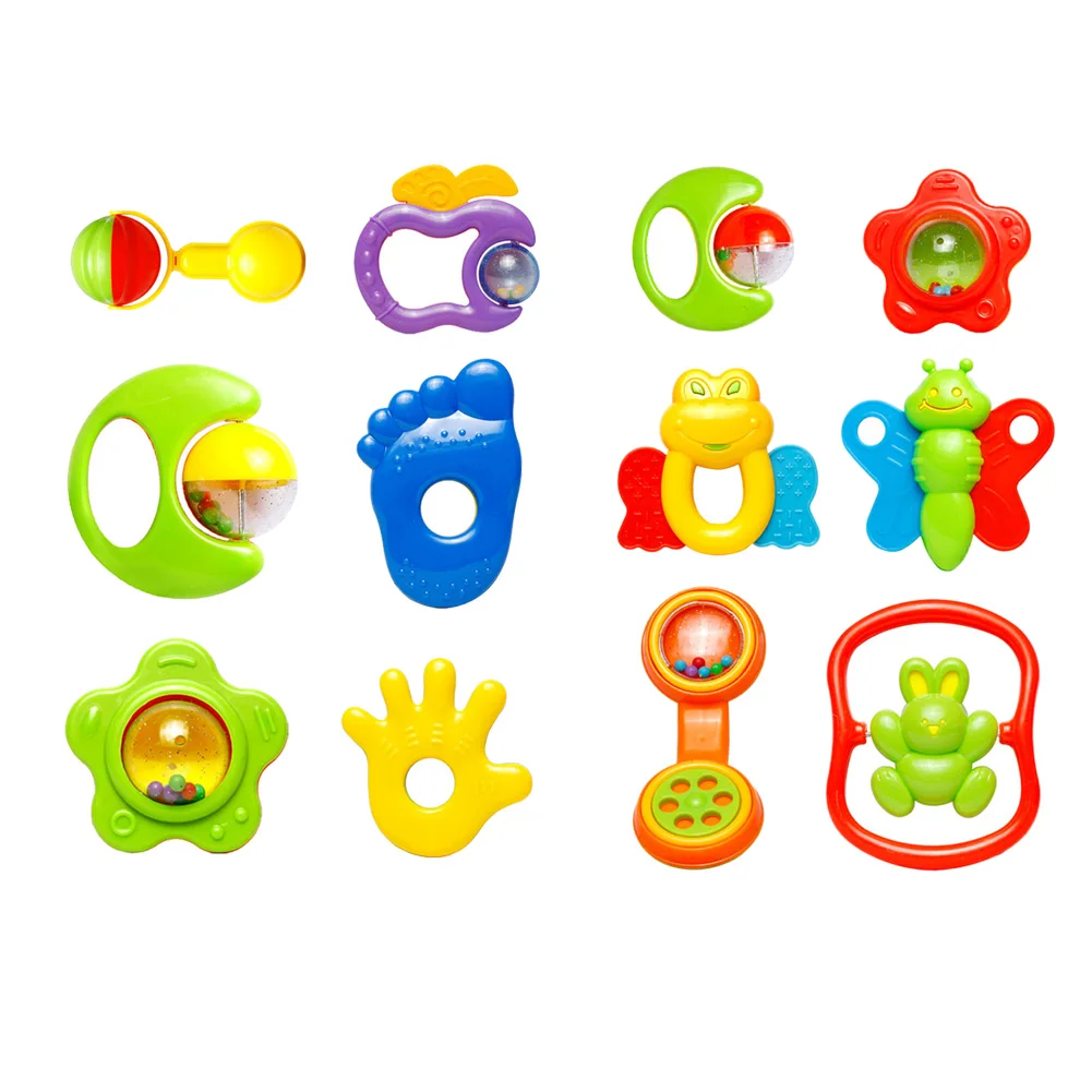 

6pcs Colorful Plastic Stick Hand Shaking Bell Toy New Plastic Hand Jingle Shaking Bell Rattle Toddler Music Toy For Baby