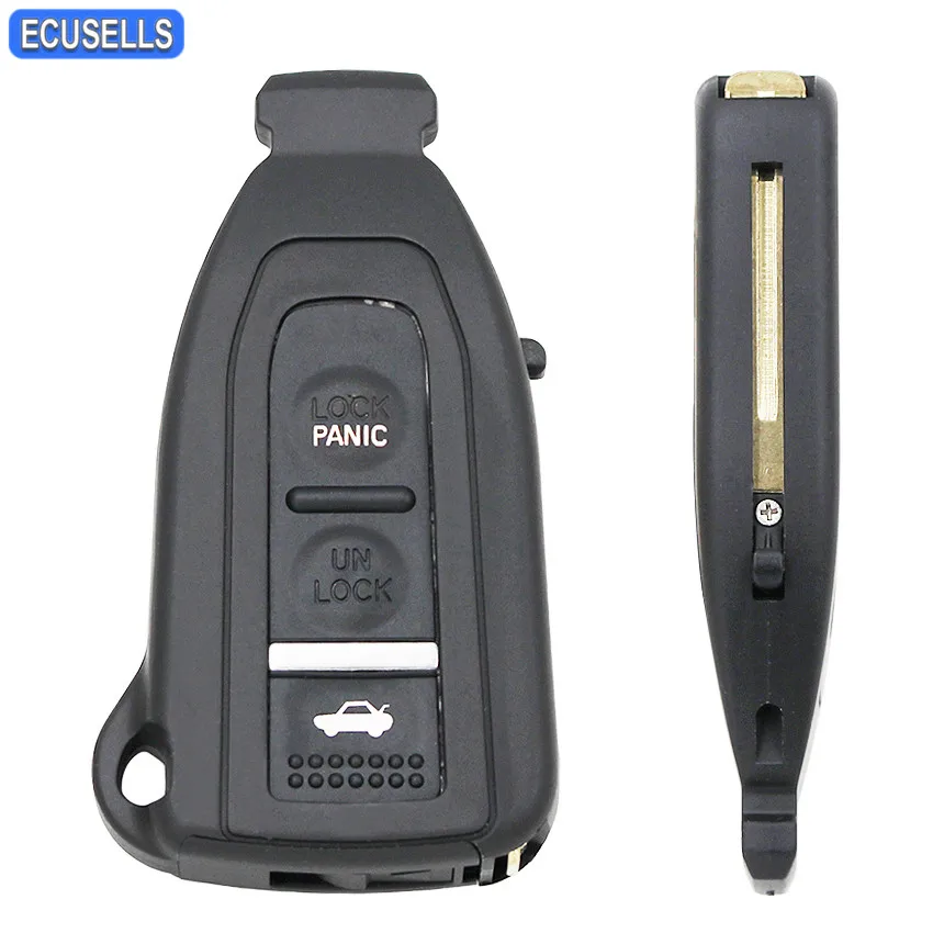 

3 Button Smart Prox Remote Key Shell Case Housing Cover Fob For Lexus LS430 2002 2003 2004 2005 2006 Uncut Blade