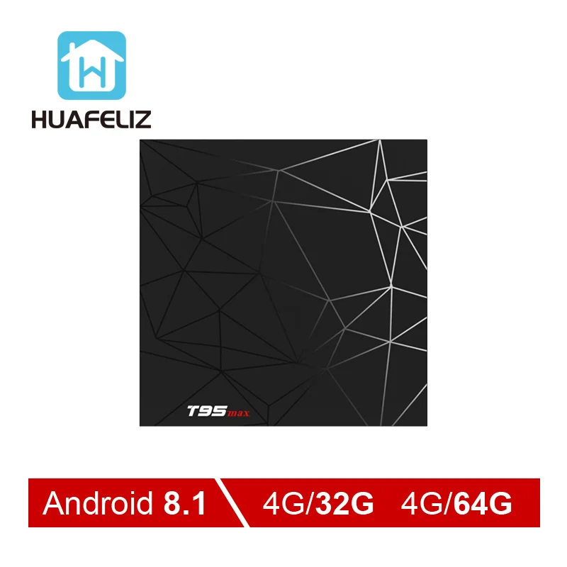 

T95MAX 4GB 32GB Smart TV BOX Android 8.1 H6 Quadcore cortex-A53 2.4G&5G Wifi BT 4.0 1 1080P/AV/3G Set top box 4GB 64GB tv box