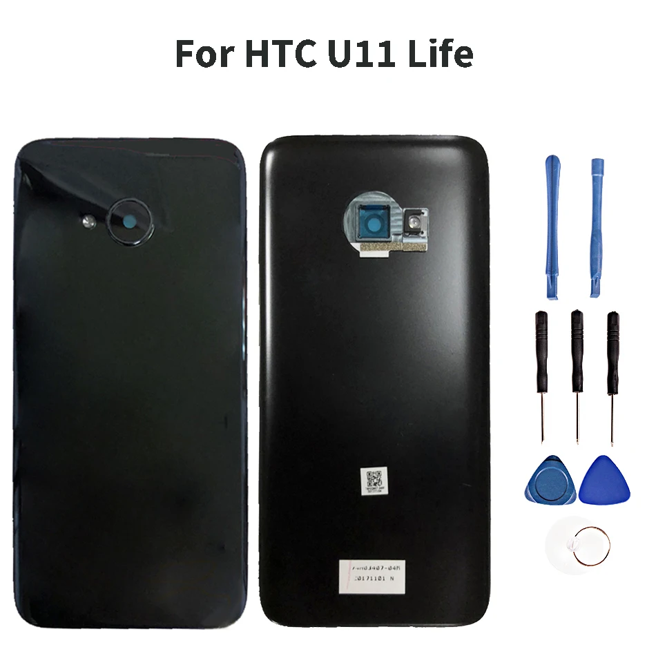 

For HTC U11 life Back Battery Housing Cover With Camera Lens Rear Glass Case Replacement For HTC U11 lite