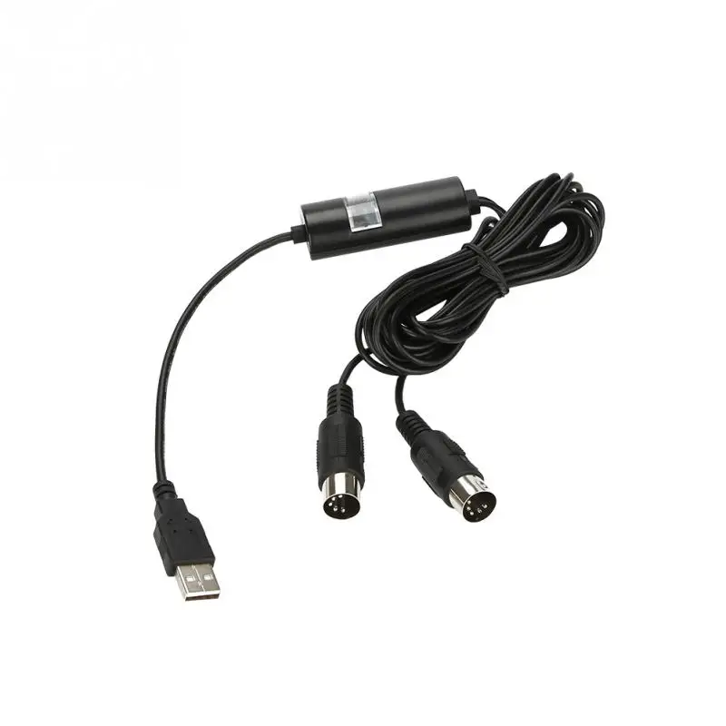

Musical Instrument Universal MIDI USB Cable New Converter PC to Music Keyboard Cord USB IN-OUT MIDI Interface Adapter Cable