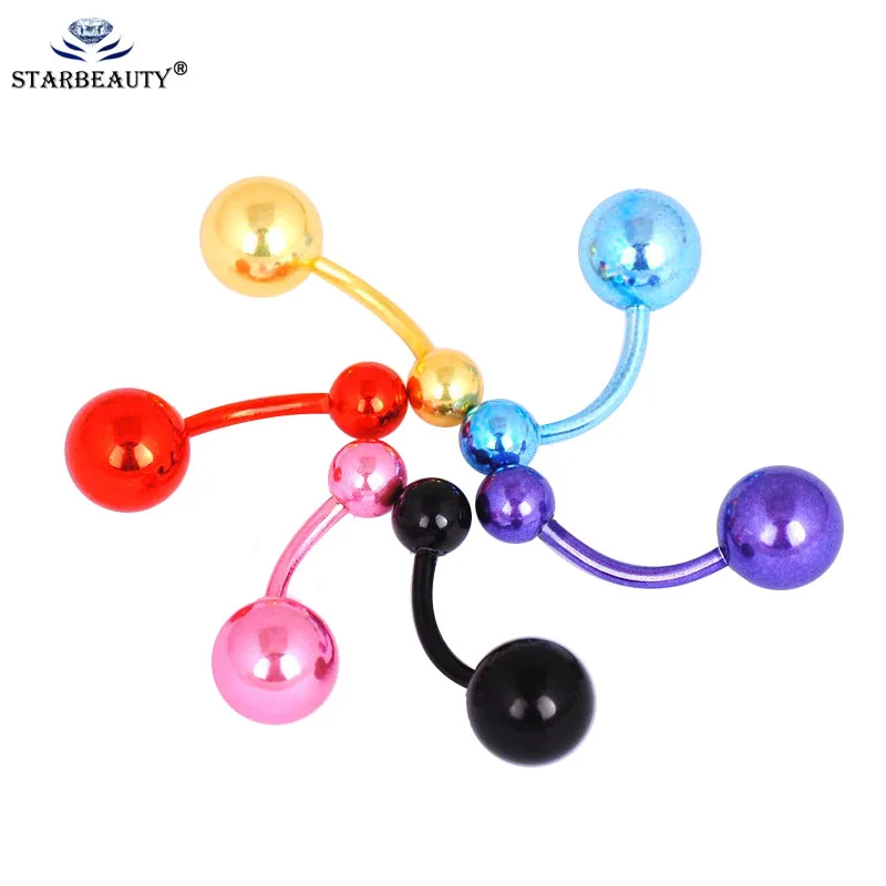 

1PC Dragon Ball 14G Surgical Steel Body Button rings 6 Color Choice Navel Rings Anti-allergic Piercing Nombril Body Jewelry