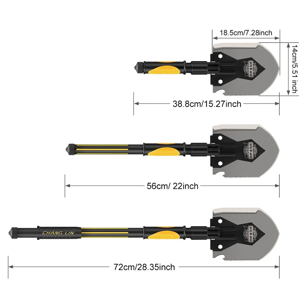 CHANGLIN 14 функций Портативная Складная Походная лопата из нержавеющей стали многофункциональные военные уличные тактические инструменты