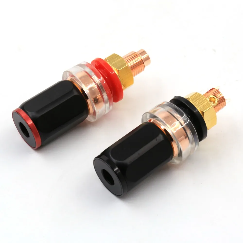 Amplificador de Áudio Terminal Binding Post 4mm Tomada Plugue Banana Conector Speaker Oi-end 4 Pcs - Image 4