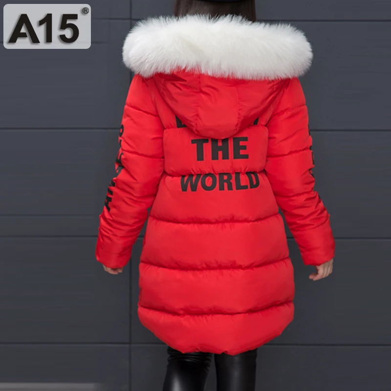 Детские куртки теплая плотная одежда, парка зимние детские куртки для девочек, одежда для подростков длинное пальто с капюшоном размеры на возраст 8, 10, 12 лет