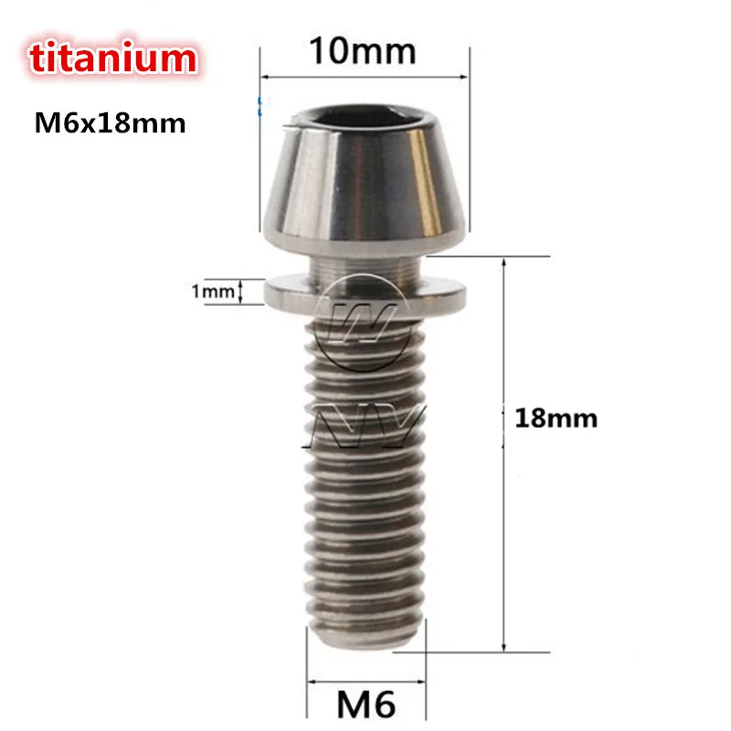 2шт велосипед V Тормозной колонна болт M6* 18 мм титановый горный велосипед дорожный велосипед складной велосипед универсальный фрикционное колесо тормоз ti Винт