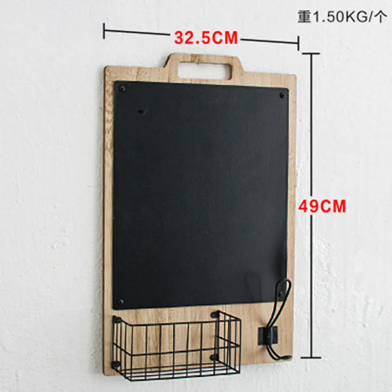Wall Storage Basket Retro Blackboard