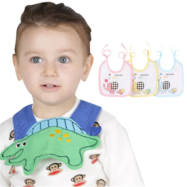 100% Cotton Baby Bibs Waterproof Baby Girls boys Baby Clothing Product Towel Cartoon Feeding Scarf Collar Bib Burp Cloth