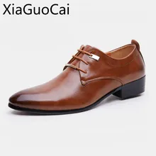 Retro Vintage de alta calidad para Hombre Zapatos de vestir impermeables bajo Top de encaje sólido hombres zapatos formales Oxfords planos