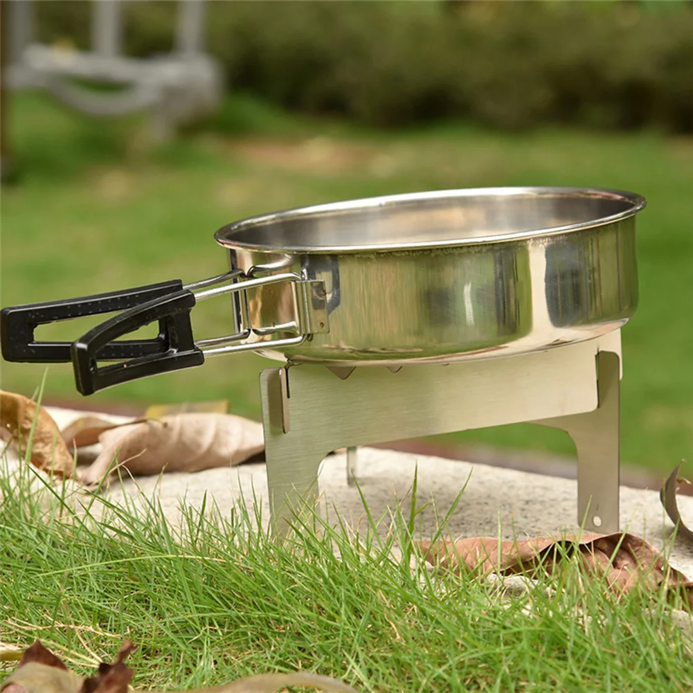 

Mini Alcohol Burner with Wind Shield Portable Windproof Anti-slip High Temperature Resistant Camping Stove Furnace