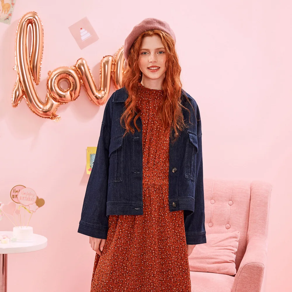 astounding Metersbonwe Jean Jacket for Women Turn-down Collar Loose Blue Fashionable Women Coats Female Outwea