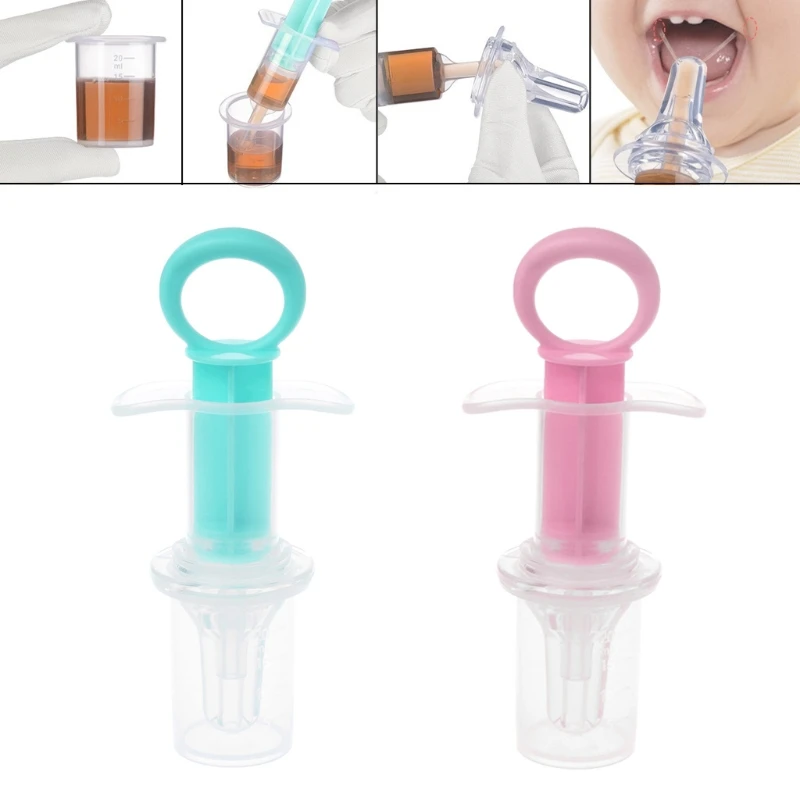 Baby kids smart medicine dispenser Needle Feeder Squeeze Medicine Dropper Dispenser Pacifier Feeding Utensils