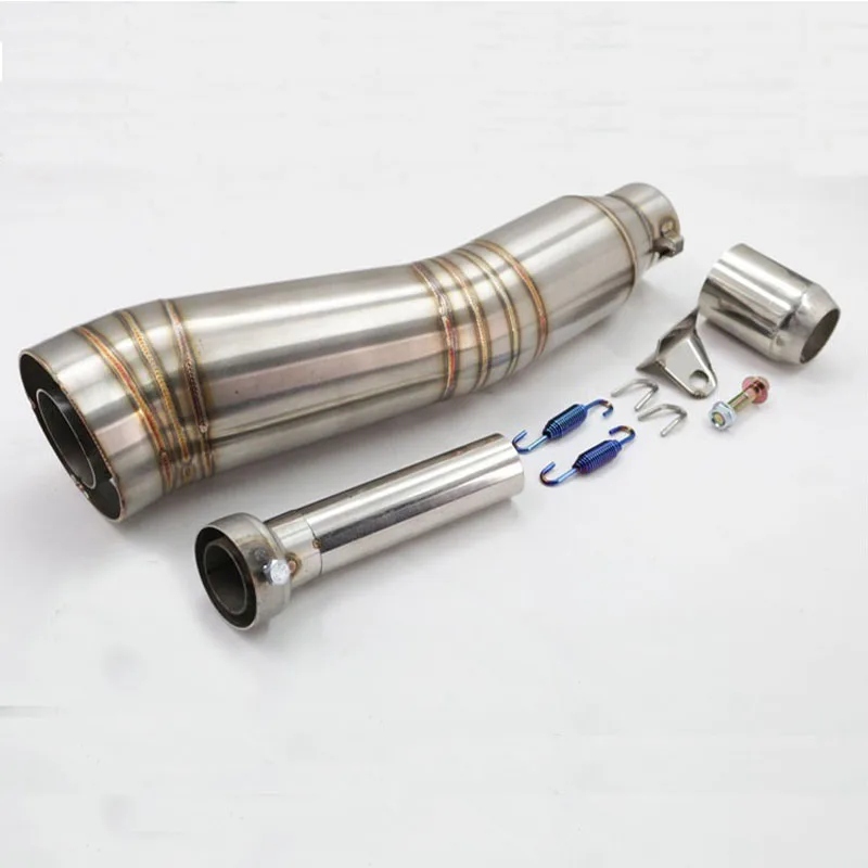 Alconstar 51MM Stainless Steel S Style GP Motorcycle Exhaust Pipe