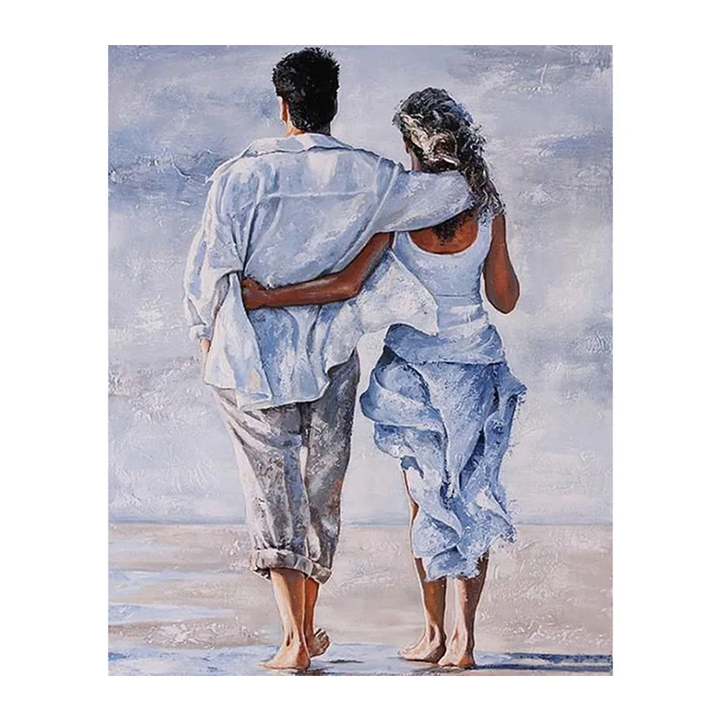 5D DIY Diamond Embroidered Acupuncture Cross Stitch Back couple Diamond Art Wall Photo Christmas Decorative Gift