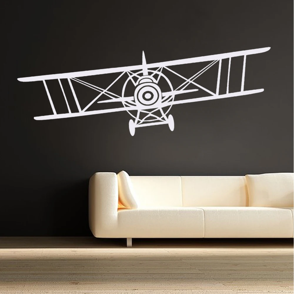 Biplane Wall Decal Vinyl Decal Planes Sticker Jumbo Jet Vinyl Wall Art