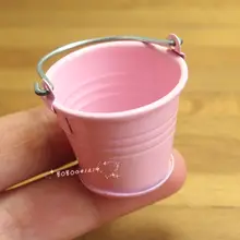 Кукольный домик Миниатюрный 1:12 игрушечный сад металлическое розовое ведро высота 2,6 см SPO292