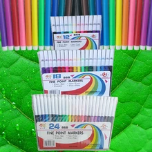 12-24 цветная ручка художественное Рисование маркером набор цветов Детская водная цветная ручка Безопасные нетоксичные граффити здоровье школьные канцелярские принадлежности