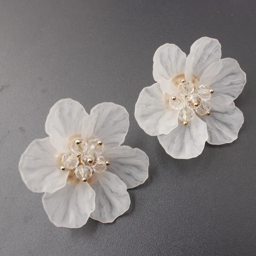 

OTOKY 2018 New Lovely Multicolor Lovely white Flower Pearl Pendant Circle Stud Earrings Fashion Design Oct.20
