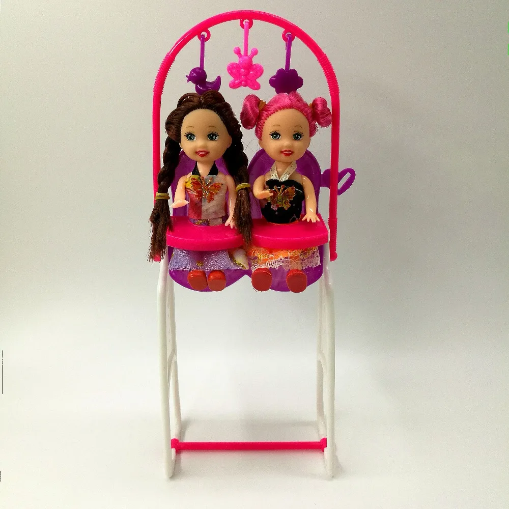 1 مجموعة دمية الاكسسوارات أميرة لطيف كيلي أرجوحة ل باربي دمية أثاث kurhn دمية تلعب منزل اللعب للأطفال ، فتاة لعبة هدية