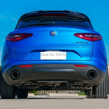 

For Alfa Romeo Stelvio 2017 - 2018 Carbon Fiber rear boot Wing Spoiler Rear Roof Spoiler Wing Trunk Lip Boot Cover Car Styling