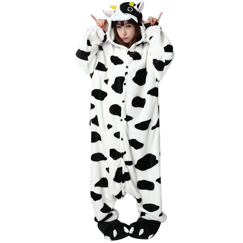 Большой размер XXL животных Kigurumi взрослых мультфильм пижамы фланелевые Для женщин
