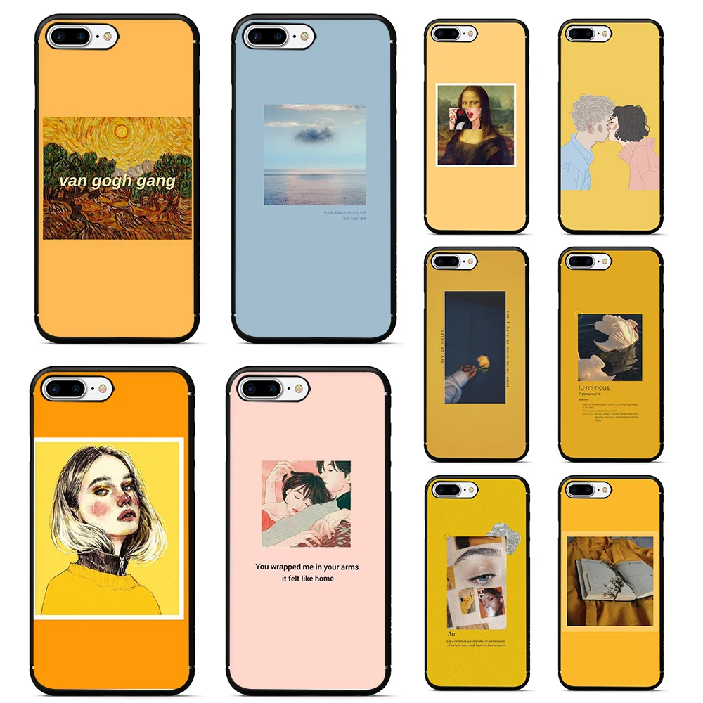 Great Art Aesthetic Painting Case For Iphone 7 Plus Soft Tpu Phone Cover Cases For Iphone 7 8 6 6s Plus X Xr Xs Max Back Coque Aliexpress Cellphones Telecommunications