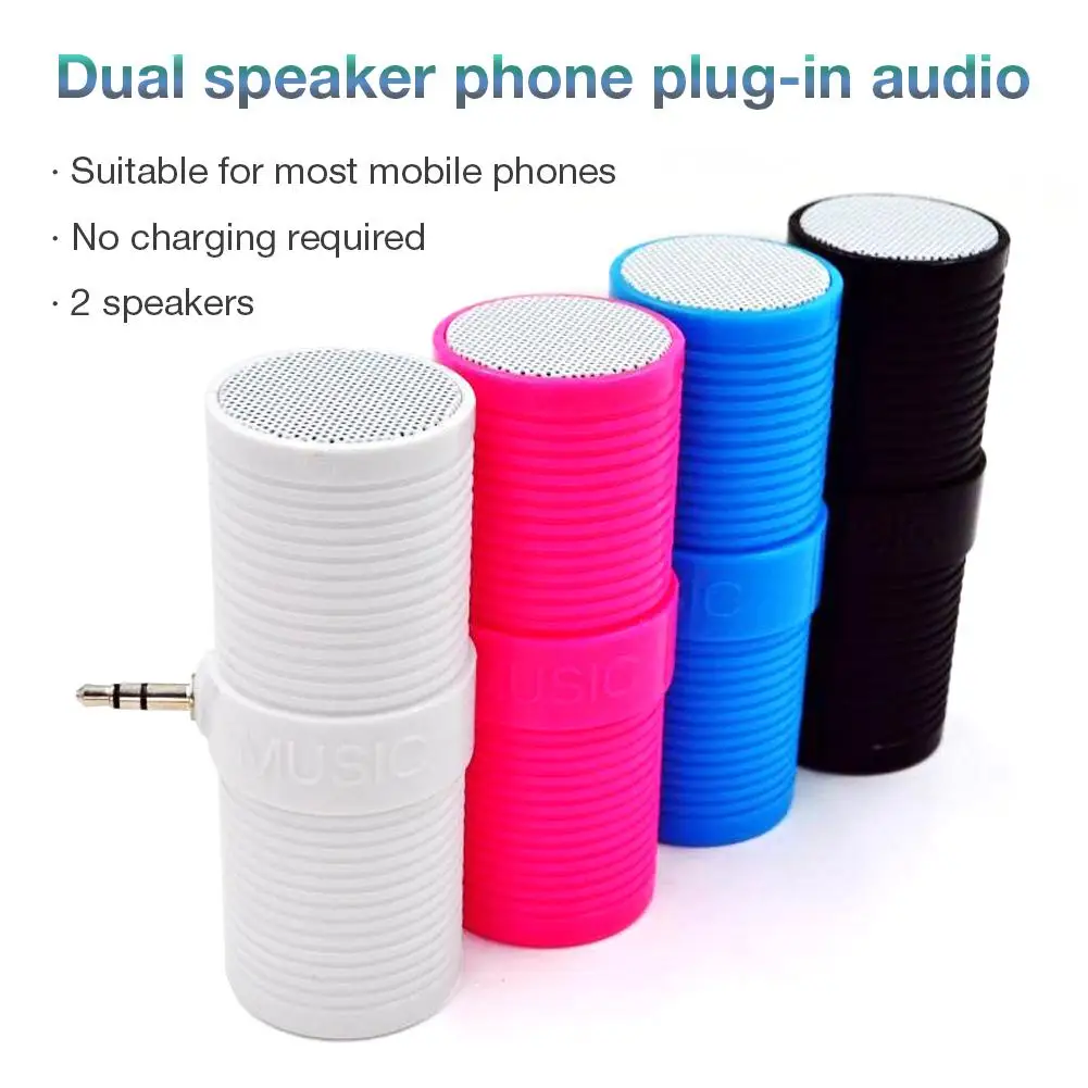 

Mobile Phones Speaker Mini Music Player 3.5MM In - Line For Tablets PC Computer No Need Charging Direct Insert Portable Speakers