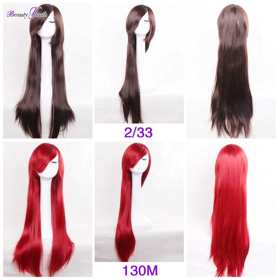 

Synthetic Hair Wigs New Beautiful Heat Resistant Synthetic Wig Straight 6 Colors Available Straight Long Cosplay Wigs Party Wigs