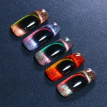 BORN PRETTY 1 бутылка голографический Хамелеон Гель для ногтей магнитный эффект кошачьих глаз гель замачиваемый УФ-гель черная основа необходимый маникюр