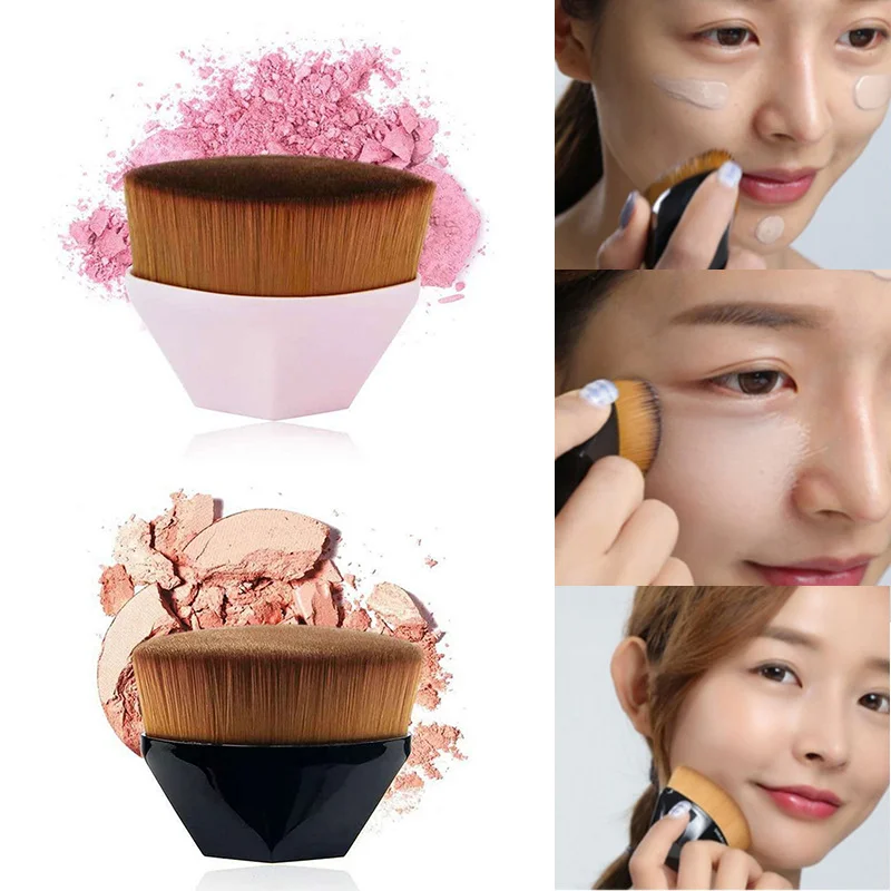 

Hot Sale Pro Makeup Foundation Powder Brush Six Corners Powder Brush Hexagon Single Diamond Cosmetic Brush No Trace