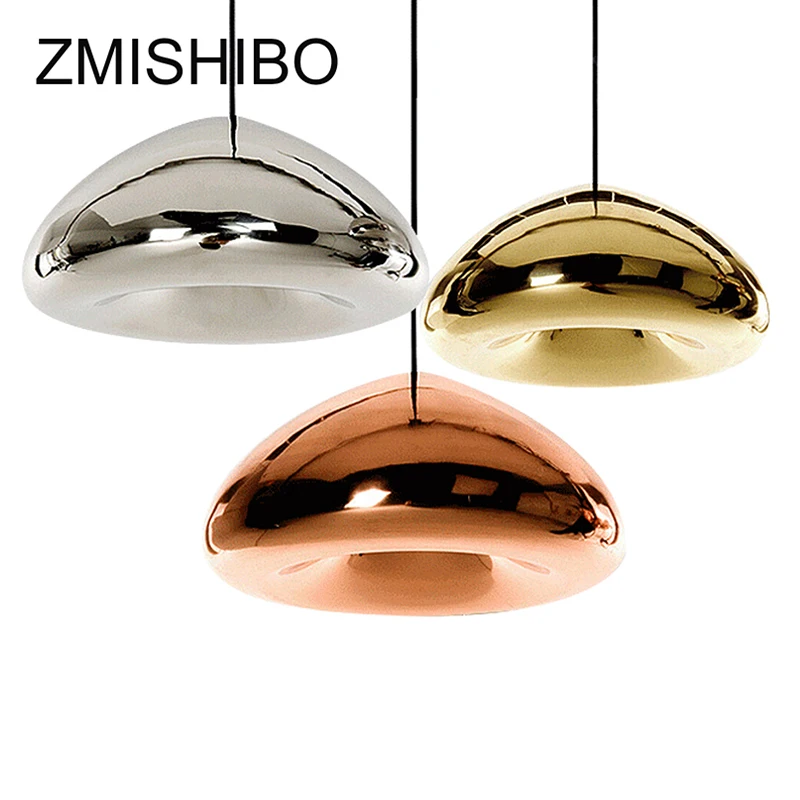  ZMISHIBO Modern Glass Pendant Lamp 110-240V E27 G4 Chrome Golden Red Bronze Ceiling Surface Mounted - 32840467426