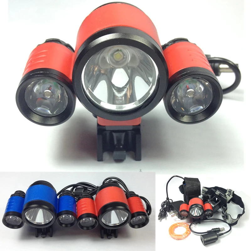

Bicycle Light HeadLight 9000 Lumens 5Mode Waterproof Bike Front Light LED HeadLamp With 8.4v 6400mAh Battery Pack & Charger