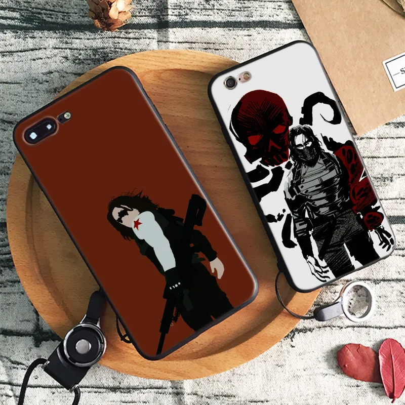 

Winter soldier Superhero Soft Silicone Phone Case Cover Shell For Apple IPhone 5 Se 5s 6 6s Plus 7 8 7Plus 8Plus X