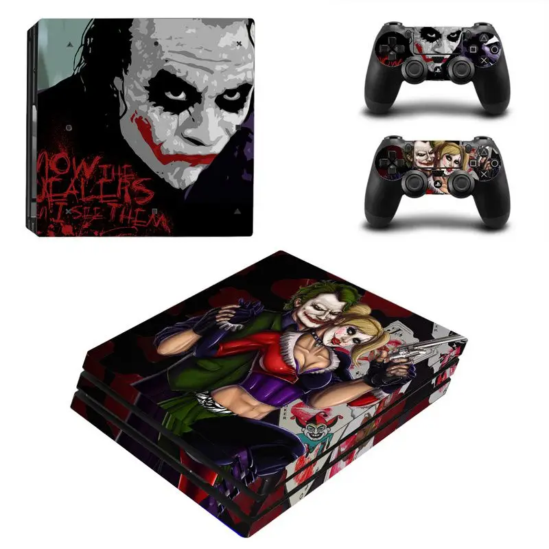 Joker Man дизайнерская наклейка для кожи для sony Playstation 4 Pro консоль и 2 шт. контроллер наклейка для PS4 Pro Аксессуары для игр - Цвет: 1