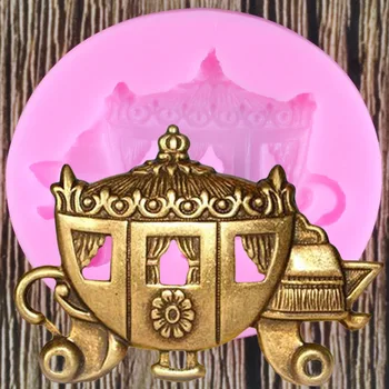 

3D Carriage Silicone Mold Wedding Cake Decorating Tools Chocolate Fondant Gumpaste Molds Kitchen Baking Mould Polymer Clay