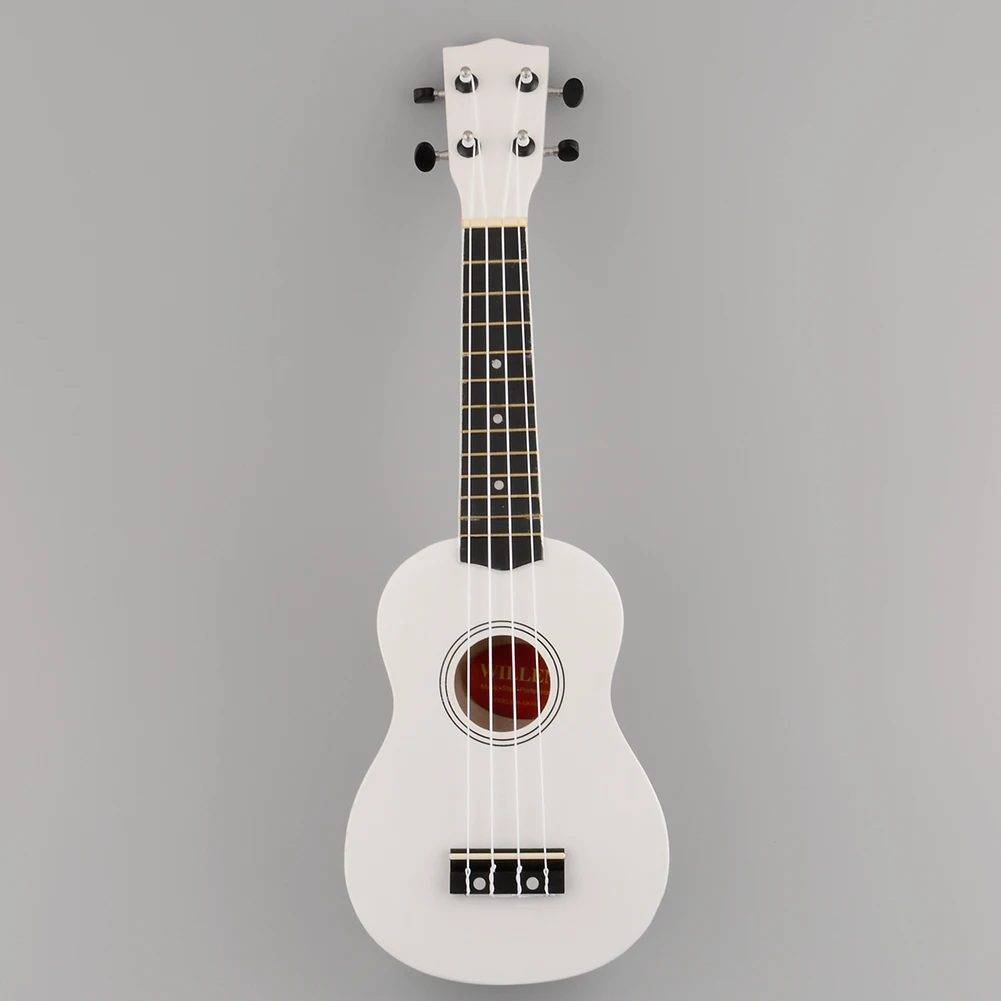 

Mini 21 Inches Soprano Ukulele 12 Frets Instrument Hawaiian Style Guitar White Entertainment Supplies
