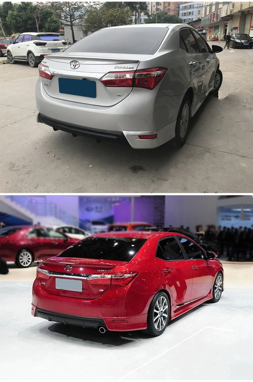 Используется для Toyota Corolla задний бампер губы год задний спойлер Комплект кузова задний бампер Diff использовать r Sport