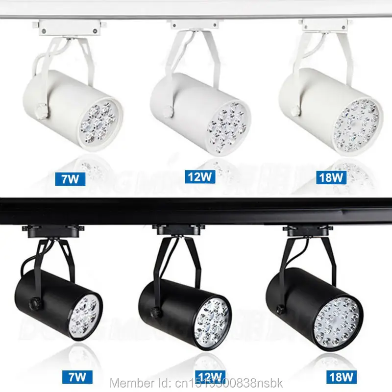 Anos de Garantia Lote Epistar Chip 3 ce Rohs 7 w Dimmable Levou Faixa Spot Light Bulb Spotlight Ferroviário 10 Pçs - 4 (10 Pçs lote) Epistar Chip 3 Anos