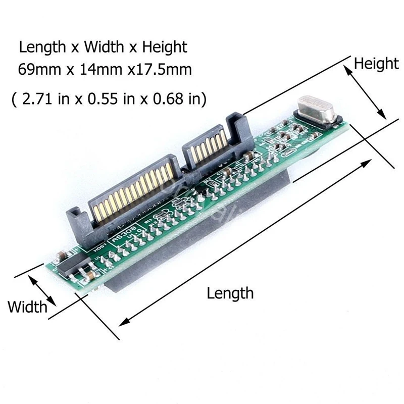 2," IDE Female to SATA папа адаптер для жесткого диска 2,5" ноутбук 44 штифта папа IDE до 22 штифтов SATA адаптер для жесткого диска конвертер