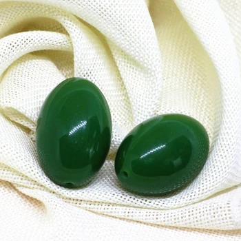 

Green Imitation Resin Beeswax Oval Egg Pendant Beeswax High Grade Lvory Jewels 27*42mm Factory Outlet Accessory 2pcs B1886