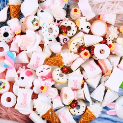 Set of 10 Miniature Dollhouse Bakery Bread & Donut Toys (White 10 Pieces)