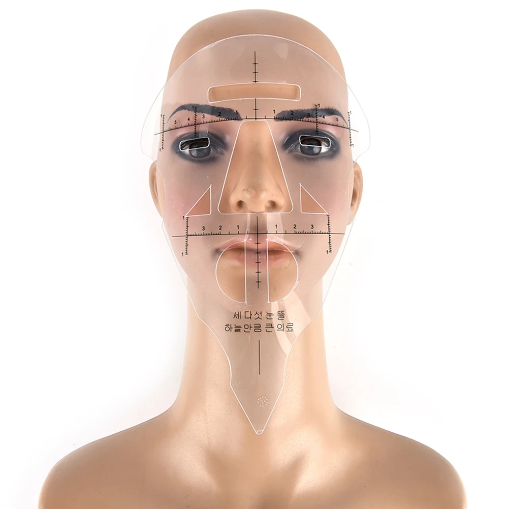 

1PC Reusable Makeup Eyebrow Guide Ruler Face Eyebrow Lip Tattoo Measure Stencil Tool Microblading Brow Permanent