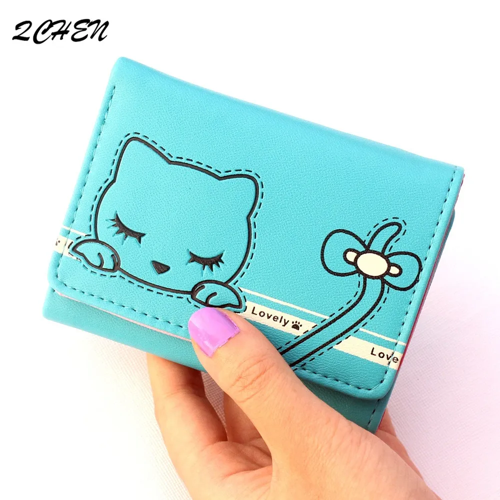 XAX Women Wallets Small Fashion Brand Leather Purse Ladies Card Bag Short Wallet Women Clutch Women Female Purse Money Clip 269