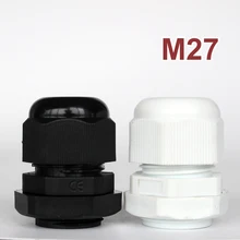 1 шт IP68 M27 высокое качество Водонепроницаемый нейлоновый Пластиковый кабель кабельный ввод Разъем подходит для 13-18 мм